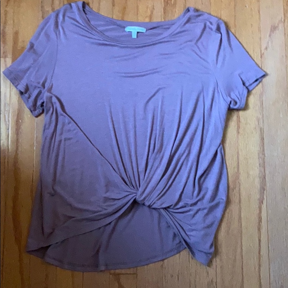 Purple cross over shirt